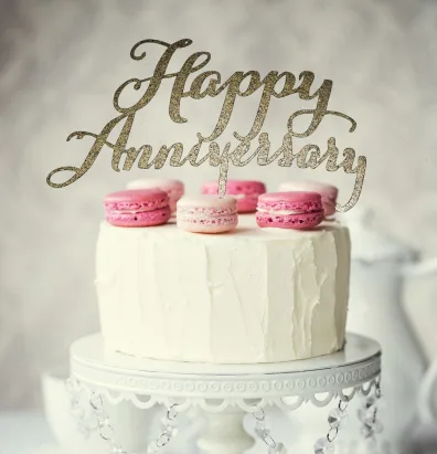 Macrons Anniversary Cake