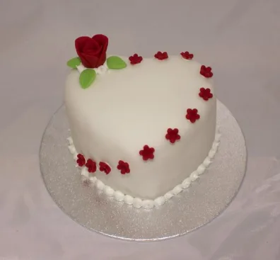 White Heart Cake