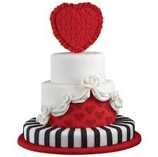 3 tier Valentines Cake