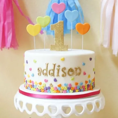 Hearts Birthday Cake