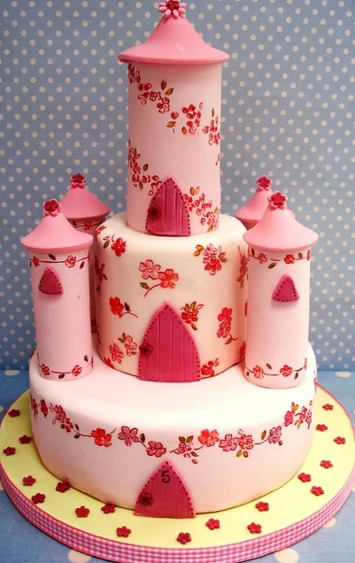 Pink Castle Princess Cake