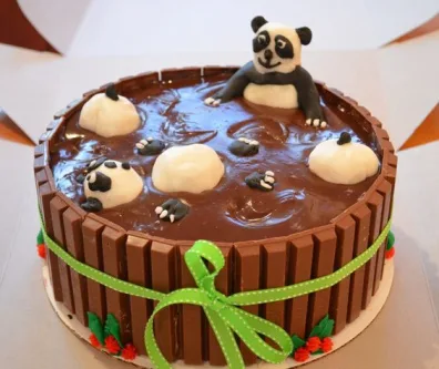 Muddy panda Cake