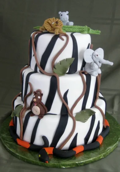 Jungle theme Animal Cake