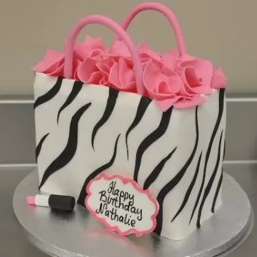 Zebra print Hand Bag Cake