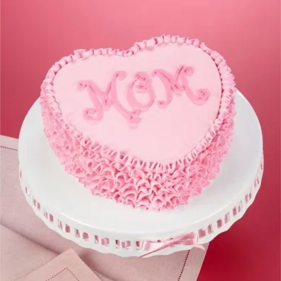 Red heart Mothers Day Cake