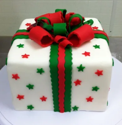 Snow Trees Christmas Cake