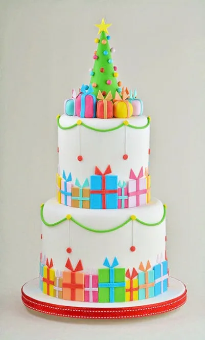 Red Christmas Cake
