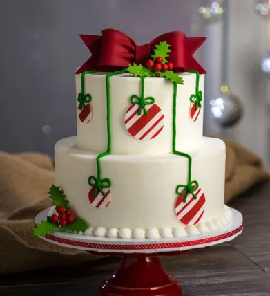 Santa & Snowman Cake
