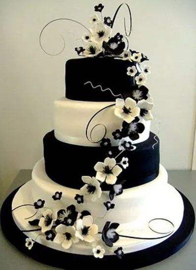 White & Black Cake